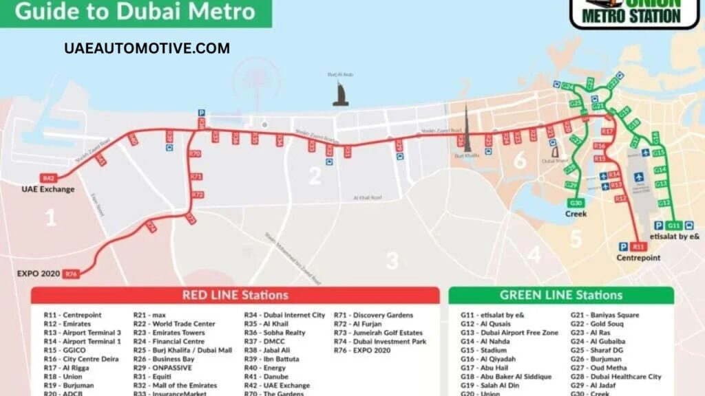 union metro Stops on Red and Green Line