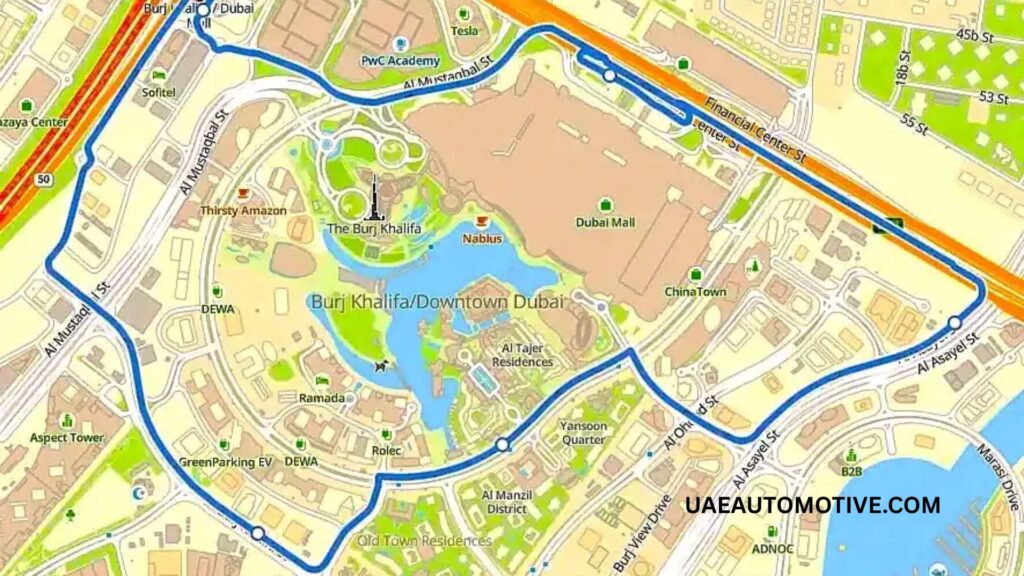 F13 Bus Timetable: (Dubai Mall Metro to Landside)