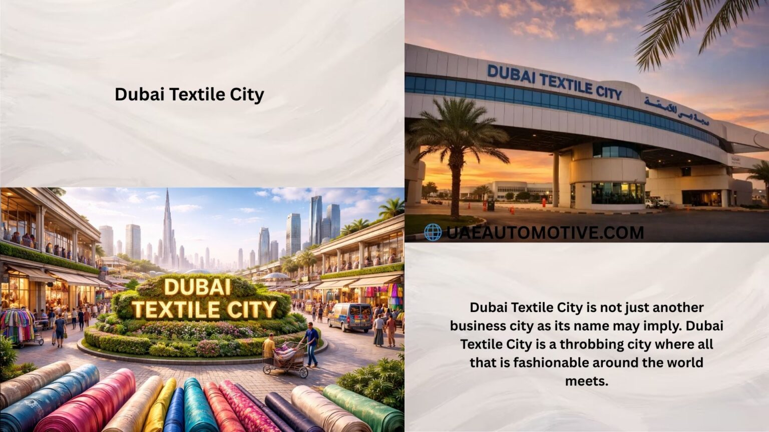 Dubai Textile City: A Centre for Innovation, Fashion, and International Trade