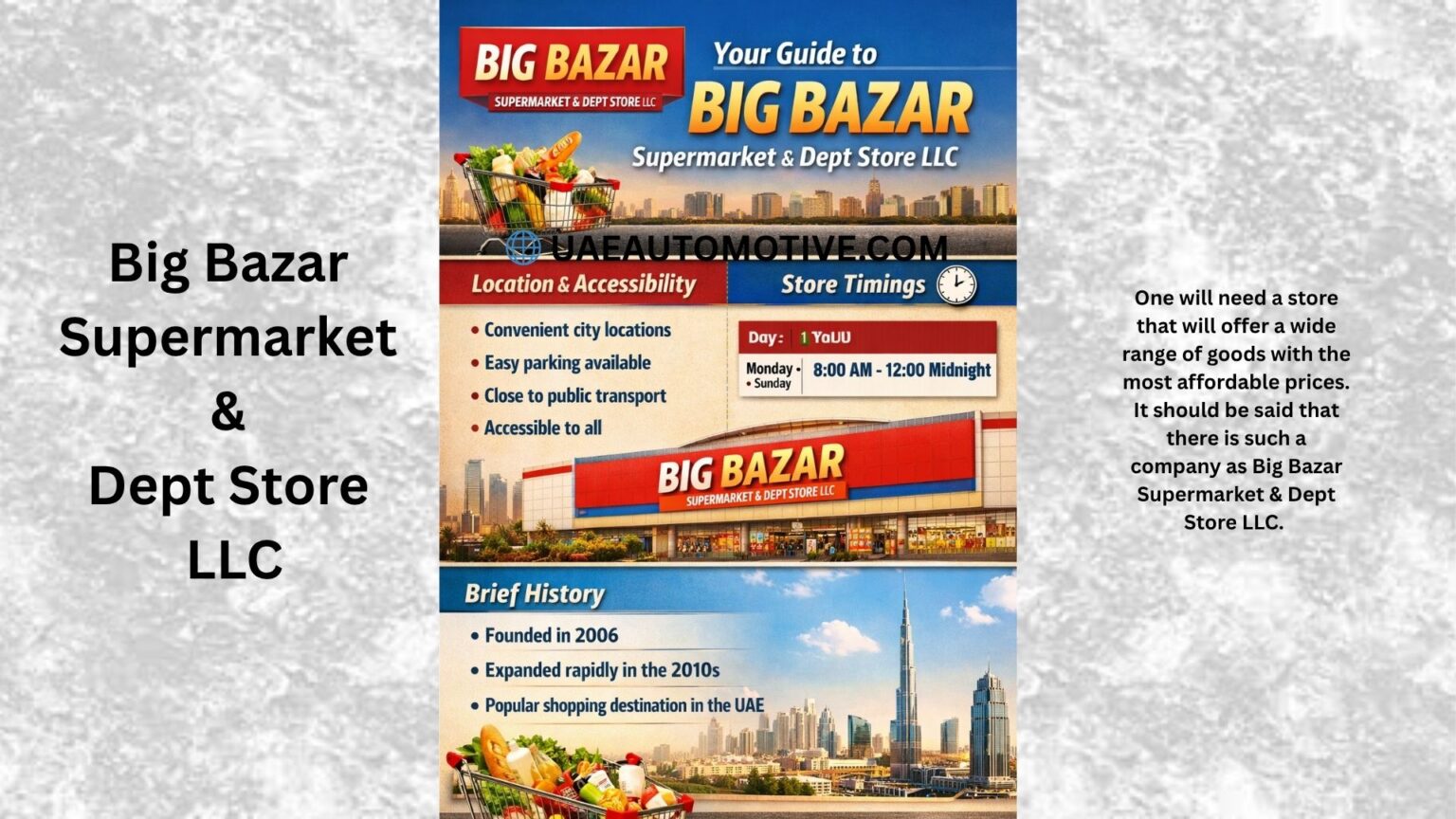 Big Bazar Supermarket & Dept Store LLC