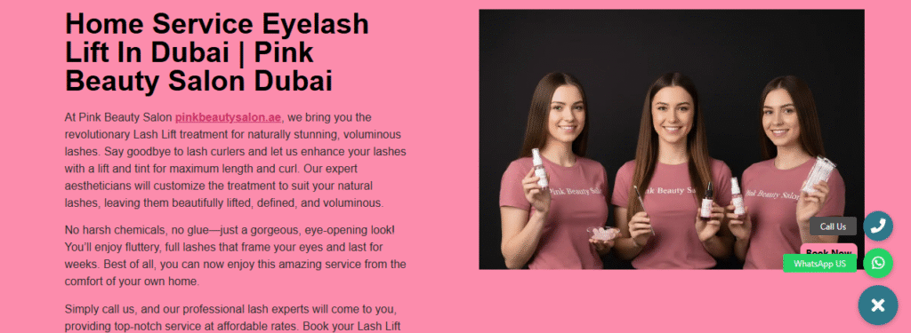 Top 5 Best Home Salon Services in Dubai by Pink Beauty Salon