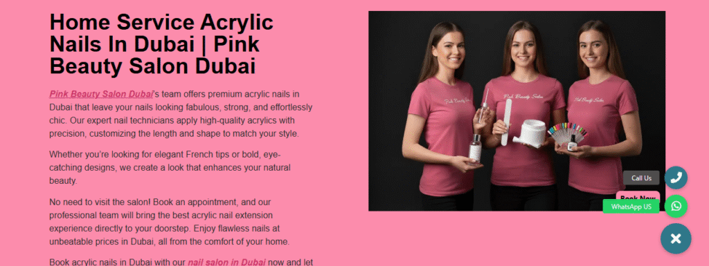 Top 5 Best Home Salon Services in Dubai by Pink Beauty Salon