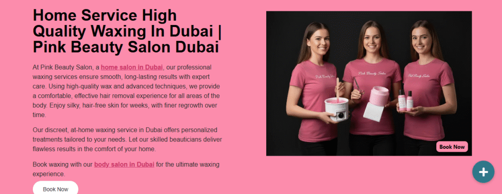 Top 5 Best Home Salon Services in Dubai by Pink Beauty Salon