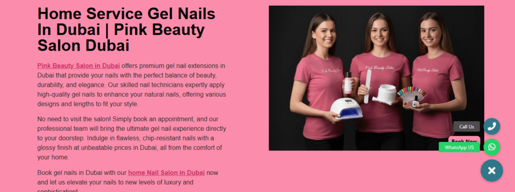 Top 5 Best Home Salon Services in Dubai by Pink Beauty Salon