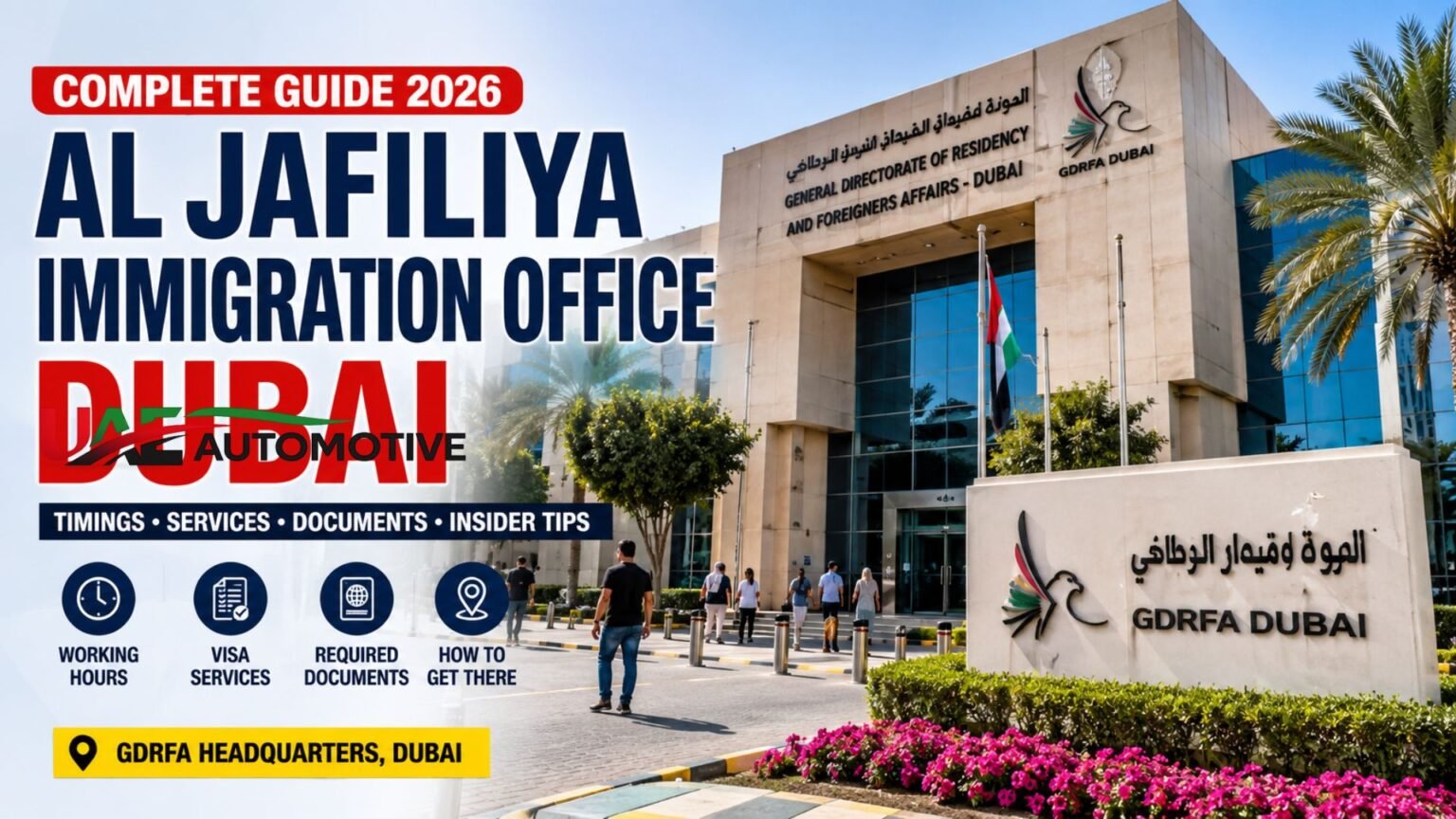 Al Jafiliya Immigration Office Dubai headquarters with GDRFA building, visitors, and guide highlights for timings, visa services, required documents, and insider tips.