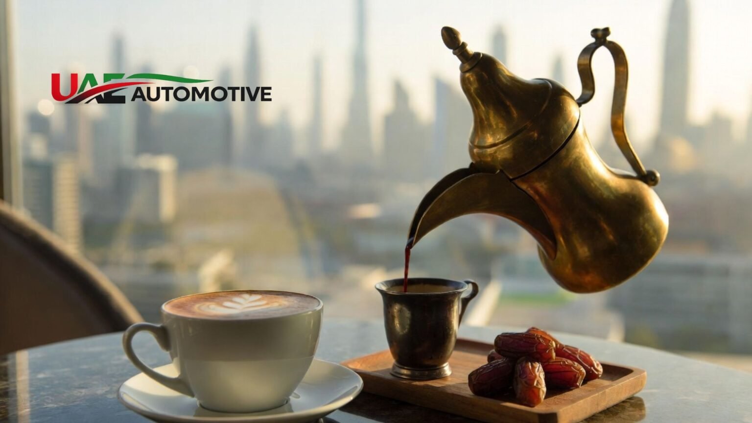 Best Coffee in UAE: The Complete 2026 Guide (Verified Cafés, Prices & What Nobody Tells You) Best coffee in UAE featuring traditional Arabic gahwa, specialty coffee, and Dubai skyline views.