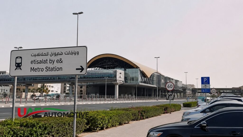 Parking facilities near etisalat metro station